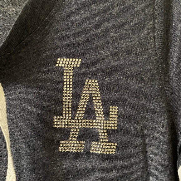 Sporty Blue Lace-up dress with bling LA - Picture 3 of 5